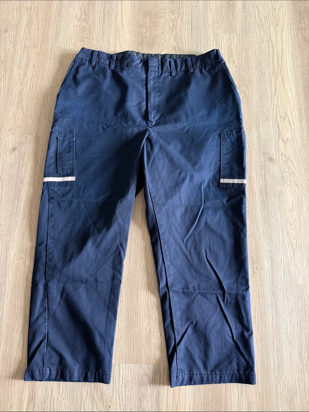 FedEx Navy Cargo Work Pants with Reflective Trim 42x30